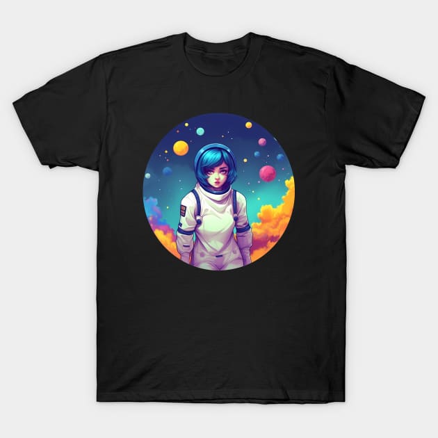 Anime character girl in space suit T-Shirt by Fyllewy